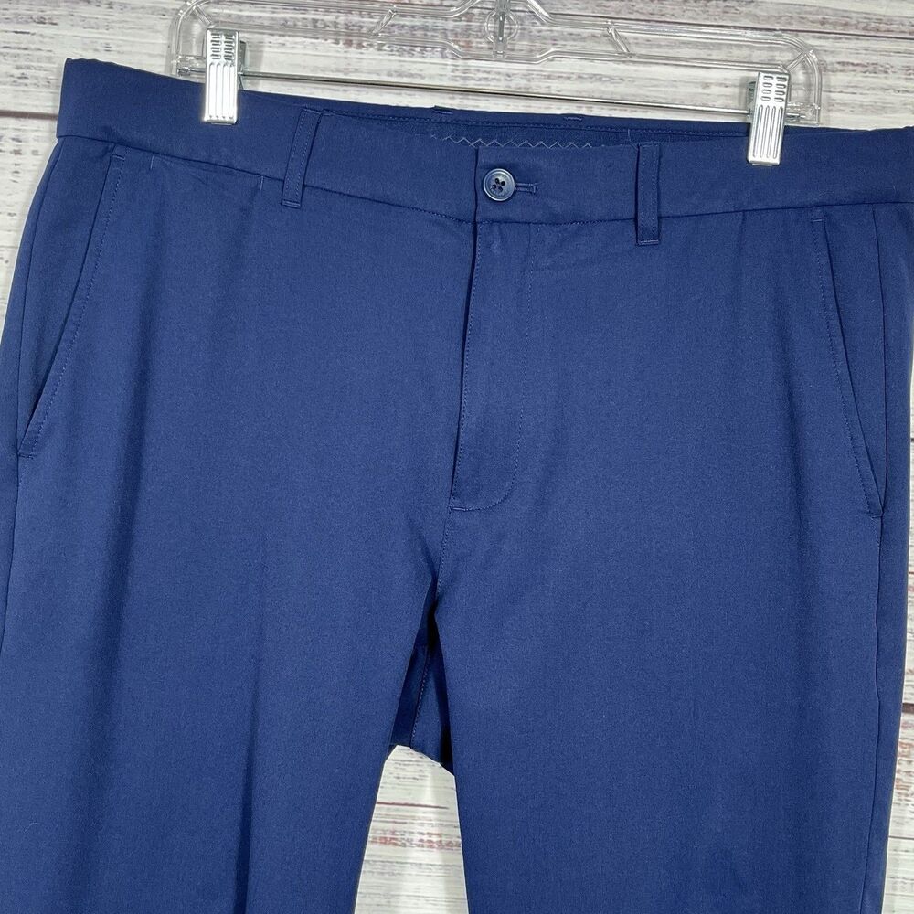 Holderness Bourne Pants Men 35x34 Navy Blue The Garvey Performance Golf Preppy
